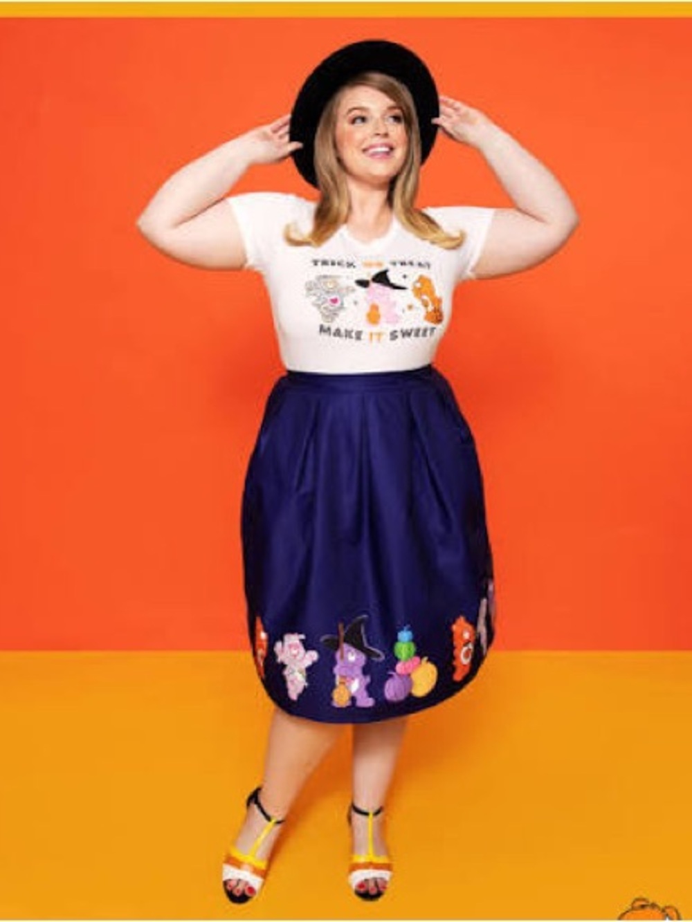 Unique vintage HALLOWEEN Care Bears skirt